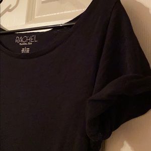 RACHEL Rachel Roy Tops - Rachel Roy Black Side Ruched T-Shirt RACHEL Rachel Roy Tops - Rachel Roy Black Side Ruched T-Shirt